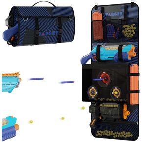 Target Multi-Function Toy Gun Storage and Practice Target, Wall or Door Organizer for Blaster Gun and Darts Ammos