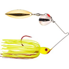 Strike King Bleeding Bait Spinnerbait Fishing Lure, Bleeding Red Accent Skirt