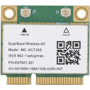 بطاقة شبكة Zunate PCIE ، بطاقة 2.4 جم نطاق التردد (5G) ، محول الشبكة العالمي بلوتوث 4.2 ، لفتحات بطاقات نصف PCIE الصغيرة ، الكمبيوتر ، سطح المكتب