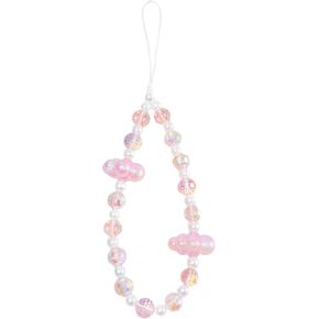 Cloud Phone Charm Crystal Pearl Cellphone Chain Strap String Handmade Aesthetic Cute Bag Camera Charms for Women