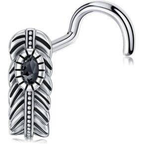 Ladybug Nose Stud Sterling Silver Ladybug Corkscrew Nose Ring 18 Gauge Ladybug Nose Jewelry Gifts for Women in Saudi Arabia