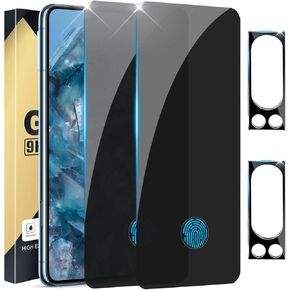 [2+2 Pack] Privacy Screen Protector Compatible with Pixel 7 5G, 2 Tempered Glass Film with 2 Camera Lens Protectors, High Clarity, Bubble Free, Anti-Spy Protection