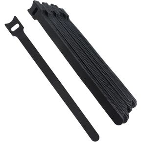 60pcs 8 بوصة أسود T شكل t نايلون أشرطة ملزمة للاصق.