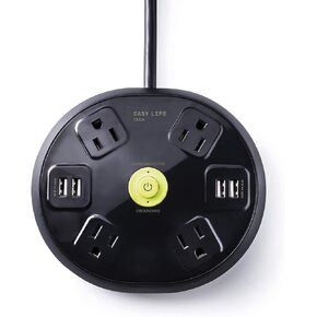 محطة شحن قطاع الطاقة 4 منفذ 4 USB Charge 6 أقدام سلك مسطح السلك المرتفع 1200 جولز الحامي لصالح مكتب غرفة المسكن المنزلي جدول ETL معتمد