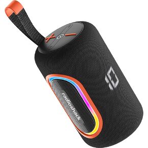 RadioShack Wireless Speaker, 20W, Bluetooth 5.3, RGB Lights, Waterproof IPX5, Portable (Blue and red)