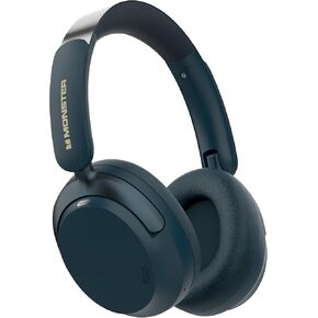 سماعات الرأس Monster Persona 3rd ANC ، Bluetooth 5.4 سماعات رأس إلغاء الضوضاء النشط ، سماعات الراحة مع وقت اللعب 70 ساعة ، على سماعة أذن لاسلكية ، ميكروفون للاتصال ، التصميم الأزرق القابل للطي
