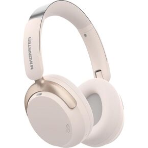 Monster Persona 3rd ANC Wireless Headones with Bluetooth 5.4 ، سماعات إلغاء الضوضاء مع نقاش واضح ، خفيف قابل للطي على سماعة الأذن ، وقت اللعب 70 ساعة ، إقران مزدوج للأجهزة ، أبيض