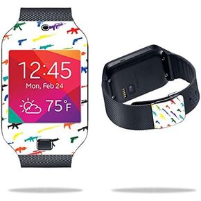 MightySkins Skin Compatible with Samsung Galaxy Gear 2 Neo Smart Watch Cover Skins Sticker Watch Fun Guns