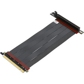 LINKUP - Ultra PCIe 4.0 X16 Riser Cable [RTX4090 RX6950XT x570 B550 Z690 Tested] Shielded Extreme High-Speed Vertical Mount Gaming PCI Express Gen4┃Straight Socket (10cm) 3.0 Gen3 & TT Compatible