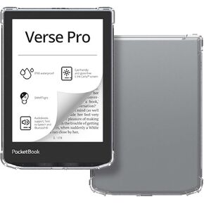 Clear Case for Pocketbook Verse/Verse Pro/Verse Color 6 in, Slim & Light Weight TPU Protective Clear Case with Raised Edge and Transparent Back, Clear