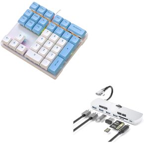 Wired Mechanical Numpad & Clamp USB Hub for iMac