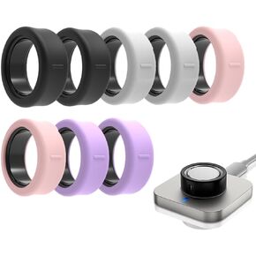 8 Pack Ring Protector Compatible with Oura Ring Gen 4/Oura Ring Gen 3, Silicone Oura Ring Cover Working Out Accessories Men Women, Direct Charging with Cover-M for 11 12 13 14 15