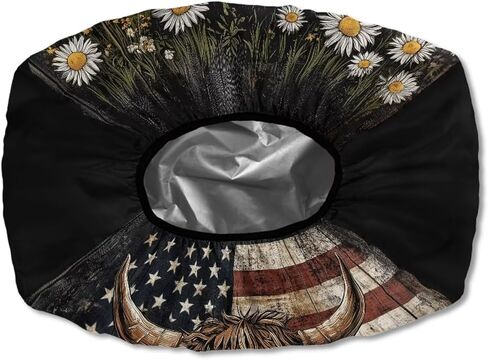 Winch Cover Waterproof Winch Accessories, American Flag Print Vehicle Winch Protection Cover Dust-Proof Winch Protective Cover for Electric Winches 8500-17500 Lbs, Easy to Install in Kuwait