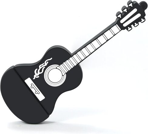شكل غيتار 128 جيجا بايت محرك أقراص فلاش USB - تصميم فريد من نوعه USB 2.0 Thumb Drive ، عصا ذاكرة محمولة عالية السرعة للكمبيوتر/الكمبيوتر المحمول ، تخزين الصور/الملف (أسود) in Kuwait