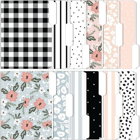 Decorative File Folders, Set of 24-3 Tab Cute File Folders Letter Size Decorative Colored File Folders Boho Manilla Folders 8.5 x 11 – Pretty File Folders Home Office Supplies (Tranquility) in Saudi Arabia