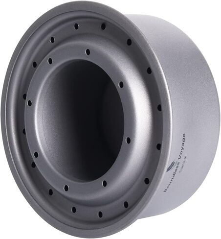 iBasingo Mini Titanium Spirit Stove Alcohol Heater Wood Burner with Stand Outdoor Camping Hiking Backpacking Furnace Tourist Cooker Survival Trekking Hiking Supplies (Ti2011C) in Kuwait