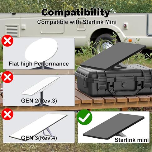 Starlink Mini Protective Cover Silicorn Case for Starlink Mini Dish Accessories Protective Shell, Black in Kuwait