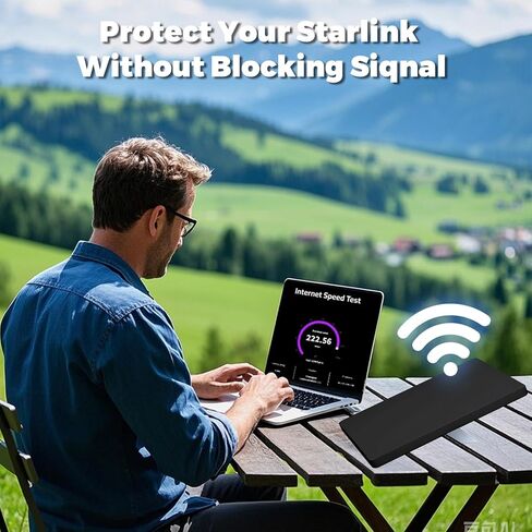 Starlink Mini Protective Cover Silicorn Case for Starlink Mini Dish Accessories Protective Shell, Black in Kuwait