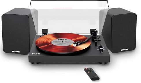 Mixx Analog System 5 Hi-Fi Vinyl Record Player Bundle | 50W RMS Wireless Speakers | Bluetooth Turntable with RCA, Optical & Bluetooth Connectivity | AT3600L Cartridge (White) in Saudi Arabia