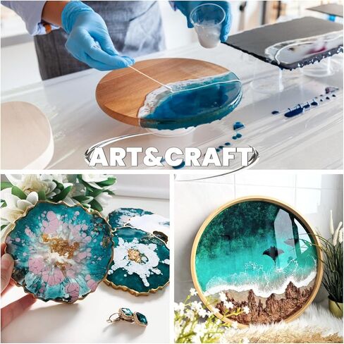 دكتور. راتينج كريستال شفاف 1 جالون من راتنجات الإيبوكسي، بدون اصفرار، تسوية ذاتية، مجموعة راتنج خالية من الفقاعات للمجوهرات، كأس الطاولة، صناعة يدوية in Kuwait