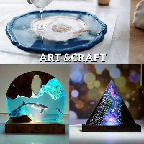 دكتور. راتينج كريستال شفاف 1 جالون من راتنجات الإيبوكسي، بدون اصفرار، تسوية ذاتية، مجموعة راتنج خالية من الفقاعات للمجوهرات، كأس الطاولة، صناعة يدوية in Kuwait