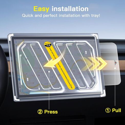 Tempered Glass Screen Protector for Tesla Model 3(2017-2023)/Model Y(2020-2025) Accessories 15'' Glossy Touchscreen Auto Align Attachment 9H HD, Anti-Glare, Fingerprint Resistant in Saudi Arabia
