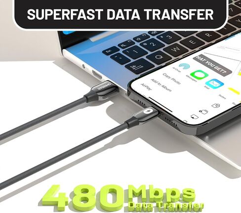 USB C to USB C Cable, 240W USB C Charger Cable Fast Charging for iPhone 16/15 iPad MacBook, Flow Silicone USB Type C Charger Cord for Galaxy S24 Pixel 9 Tablet Laptop JBL Switch GoPro (6FT,Lime Green) in Saudi Arabia