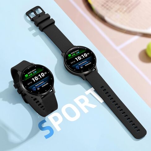 Geak 18mm Watch Band متوافق مع Garmin Vivoactive 4S /3S /Venu 2S /Venu 3S /Vivomove 3S ، 22 مم فرقة ساعة متوافقة مع Garmin Venu 3 /Venu 2 /Vivoactive 4 45mm /Forerunner 265/255 نساء الرجال in Saudi Arabia