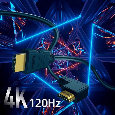 TNP HDMI Cable Left Angle 90 Degree (10FT) - High Speed HDMI 2.0 Cord, Supports UHD 4K 60hz 2K 2160p Full HD 1080p Quad HD 1440p 3D ARC/eARC Ethernet for Xbox One X/S PS 4 Pro/Slim/Apple TV 4K in Kuwait