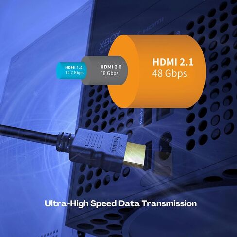 TNP HDMI Cable Left Angle 90 Degree (10FT) - High Speed HDMI 2.0 Cord, Supports UHD 4K 60hz 2K 2160p Full HD 1080p Quad HD 1440p 3D ARC/eARC Ethernet for Xbox One X/S PS 4 Pro/Slim/Apple TV 4K in Kuwait