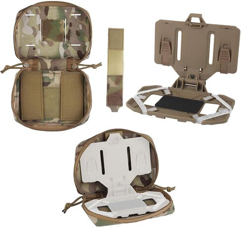 Tactical Vest Phone Holder with Accessory Bag, Universal Phone Chest Mount for Screen Size 4.7"-6.7" in Saudi Arabia