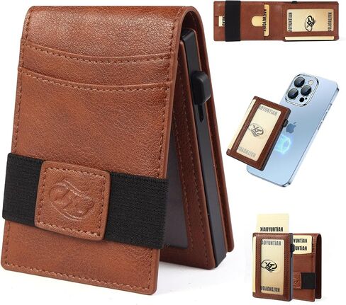 RFID Blocking Carbon Fiber Wallet for Men - Slim Minimalist Wallet with Money Clip,Front Pocket Card Holder, birthday Gifts for Men in Saudi Arabia
