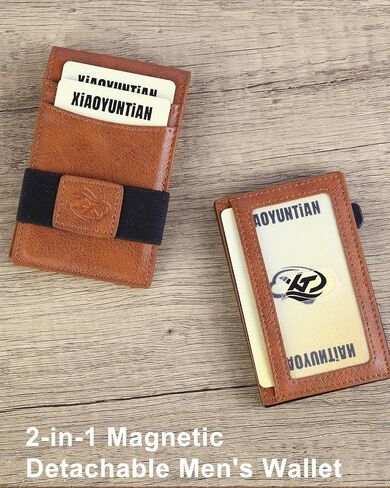 RFID Blocking Carbon Fiber Wallet for Men - Slim Minimalist Wallet with Money Clip,Front Pocket Card Holder, birthday Gifts for Men in Saudi Arabia
