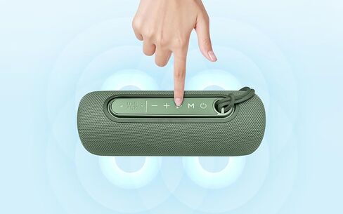 Fisher Portable Bluetooth Speaker with IPX5 Waterproof Speaker, 14W Bluetooth Stereo, 8H Playtime, LED Lights, TWS, BT 5.3, Built-in Mic, Hands Free Calling, Wireless Electronics, Home & Outdoor in Kuwait