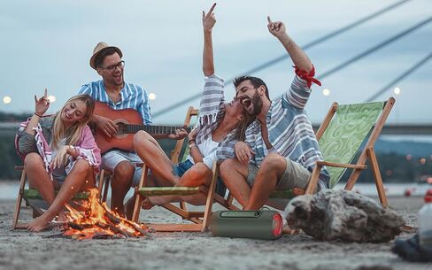 Fisher Portable Bluetooth Speaker with IPX5 Waterproof Speaker, 14W Bluetooth Stereo, 8H Playtime, LED Lights, TWS, BT 5.3, Built-in Mic, Hands Free Calling, Wireless Electronics, Home & Outdoor in Kuwait