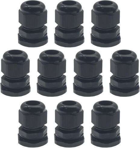 10 Pcs M20x1.5 Waterproof Cable Glands Joints Adjustable 6-12mm Cable Connectors Compression Cable Glands with Locknuts (IP68) in Saudi Arabia