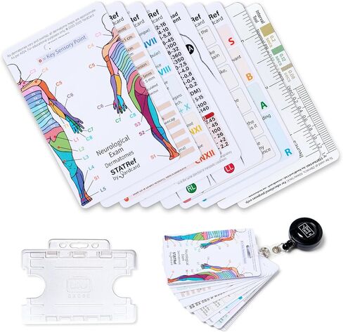 Badge Card Set: Includes Lab Ranges, EKG Interpretation, Glasgow Scale, SBAR, and Rule | Nursing School Essentials, Nursing Badge Card Set, Medical Student, RN, Medical Assistant Accessories in Saudi Arabia