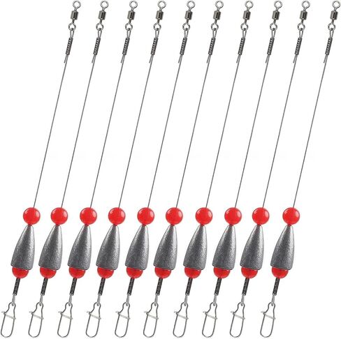 Carolina Rigs for Fishing, Steel Leaders with Fishing Weight Bullet-Weights, Carolina Rigs Saltwater Freshwater 10g,14g,20g in Saudi Arabia