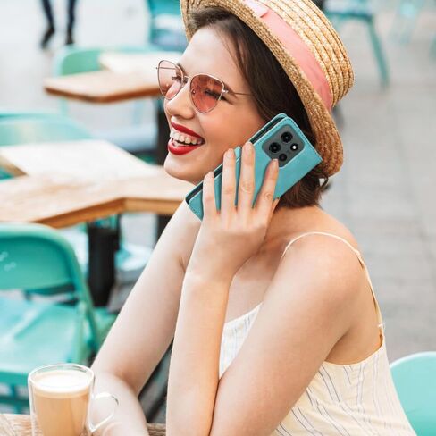 بالنسبة إلى Moto G 2025 Case Wallet ، [RFID LOCKING 4 فتحات بطاقات] غطاء الهاتف الجلدي الناعم ، حزام المعصم ، وقائي مقاوم للصدمات ، وغطاء الحالات المنحمة لـ MOTO G 2025 (أخضر) in Kuwait