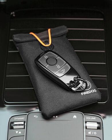 FIREDOG Faraday Pouch for Car Keys and Smartphone, Key Signal Blocking Bag, Anti Theft Car Protection, Cell Phone WiFi/GSM/LTE/NFC/RFID/Keyless Entry Fob Signal Blocking Bag (Grey) in Saudi Arabia