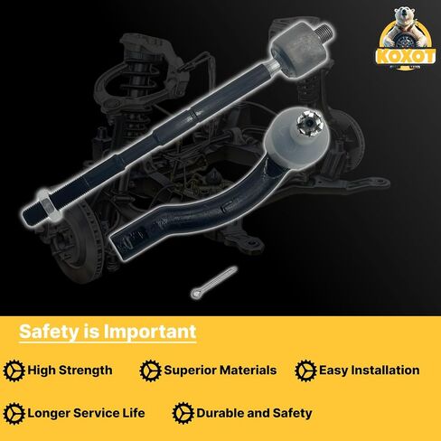4pcs Front Inner & Outer Tie Rod Ends Kit Fit for Nissan Maxima 2009 2010 2011 2012 2013 2014 | Replaces EV800770 ES800357 ES800358 in Saudi Arabia