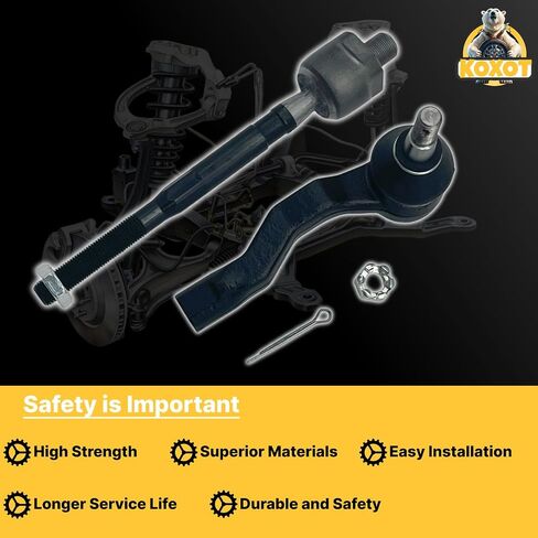 4pcs Front Inner & Outer Tie Rod Ends Kit Fit for Nissan Maxima 2009 2010 2011 2012 2013 2014 | Replaces EV800770 ES800357 ES800358 in Saudi Arabia
