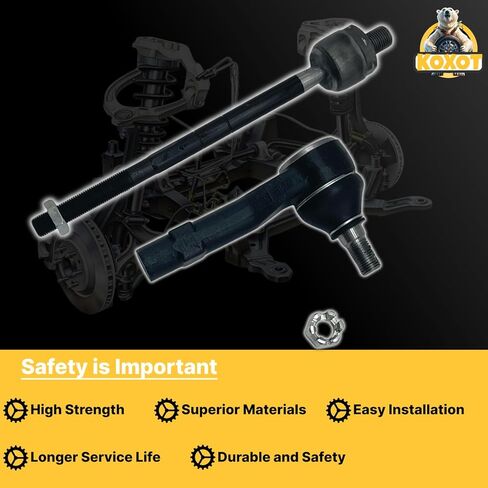 4pcs Front Inner & Outer Tie Rod Ends Kit Fit for Nissan Maxima 2009 2010 2011 2012 2013 2014 | Replaces EV800770 ES800357 ES800358 in Saudi Arabia