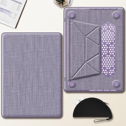 HXCASEAC Case Compatible with MacBook Pro 16 inch Case 2024 2023 2022 2021 with Foldable Stand, Anti-Scratching Protective Cover (M4 M3 M2 M1) A3186, A3403, A2991, A2780, A2485 Fabric, Navy in Kuwait