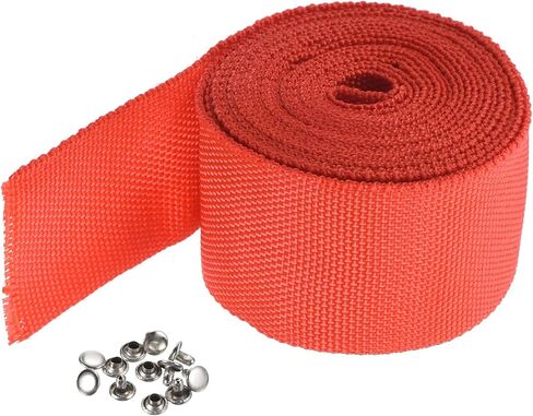 Rope Protector - Cables Covers Rope Protect Sleeve with Buckle for Cables Computer Line - PET - 10Ft 45 mm Width - Red in Saudi Arabia