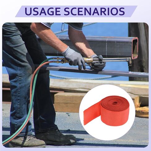 Rope Protector - Cables Covers Rope Protect Sleeve with Buckle for Cables Computer Line - PET - 10Ft 45 mm Width - Red in Saudi Arabia