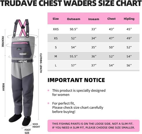 Women Fishing Waders, Waterproof Chest Waders for Women in Kuwait