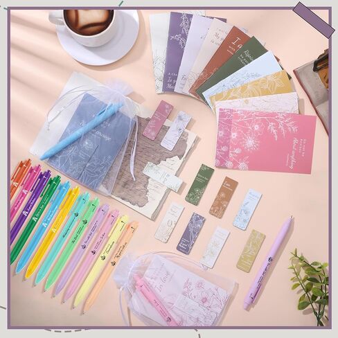 هدايا مسيحية للنساء، هدايا عيد الأم 144 قطعة تتضمن 36 دفترًا للكتاب المقدس وآيات وإشارات مرجعية وأقلام الكتاب المقدس وحقائب الأورجانزا لمكتب مدرسة الكنيسة in Kuwait