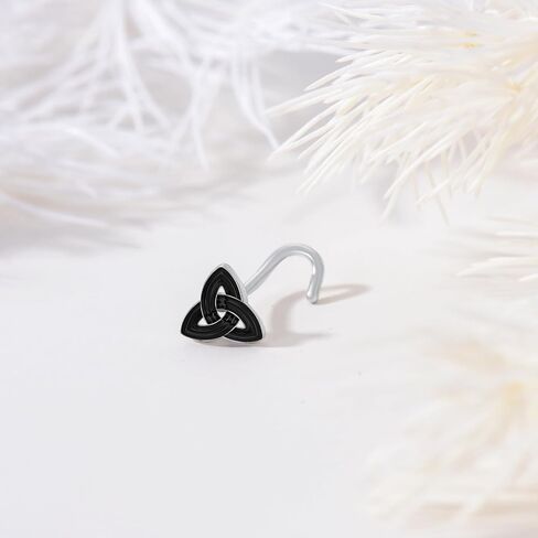 Ladybug Nose Stud Sterling Silver Ladybug Corkscrew Nose Ring 18 Gauge Ladybug Nose Jewelry Gifts for Women in Saudi Arabia