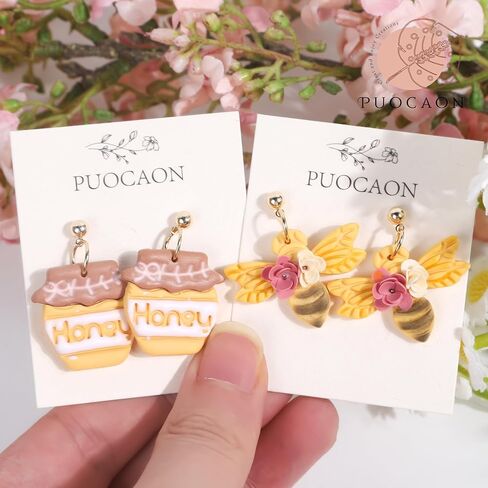 Puocaon Cherry Polymer Clay Cutters - 8 قطع لطيف القوس الكرز الطين القواطع لأقراط الطين البوليمر، صغيرة القلب نجمة مسمار قواطع الطين، مصغرة زهرة الطين القاطع in Kuwait